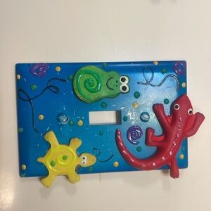 Set of 4 Children’s decorative light switch plates 🍄🌈🐠🐙